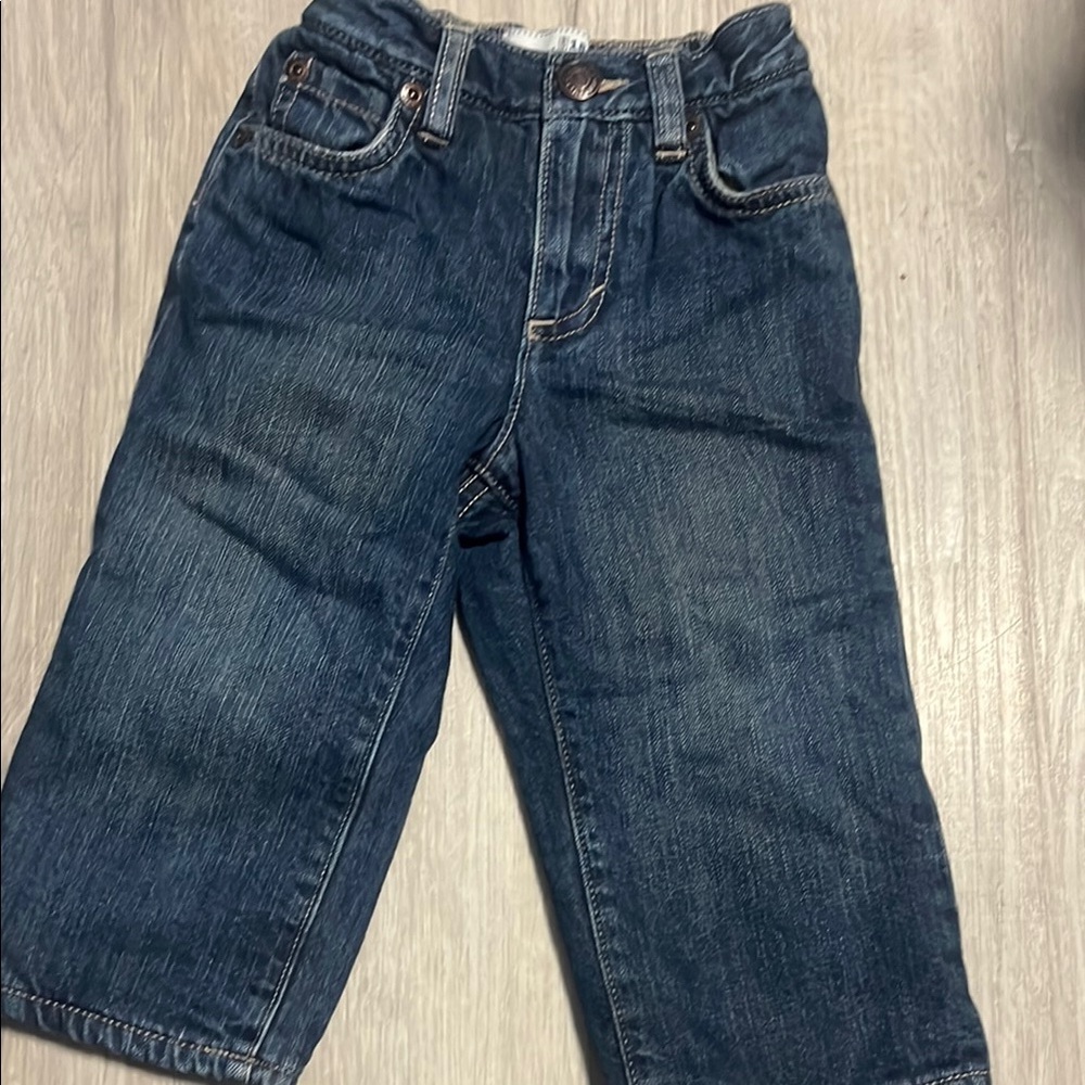 4/$30 Old Navy Winter Style Lined‎ Blue Denim Jeans 18-24M